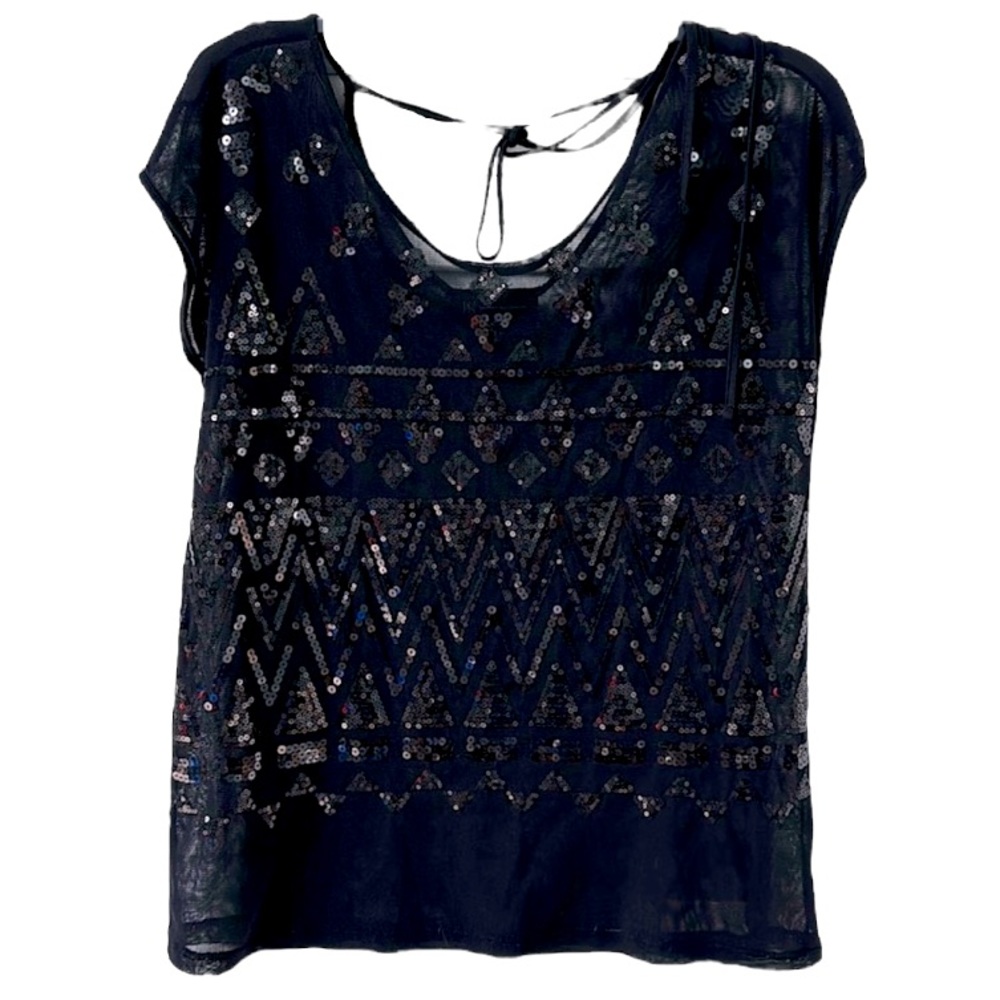 INC Sheer Top With Sequins